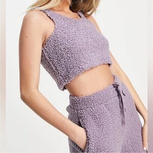 Brave Soul Fuzzy Cozy Lavender Sleepwear Set